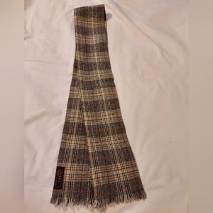 Vintage London Fog Men's Plaid Weatherized Wool Scarf - 62"